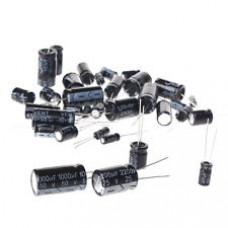 Group of 10 Types of Radial Electrolytic Capacitor (50 Nos) - Capacitor set (Assorted Caps)