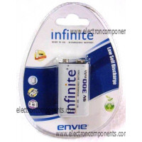 9v Rechargeable Battery 600mAh - Envie [Original]