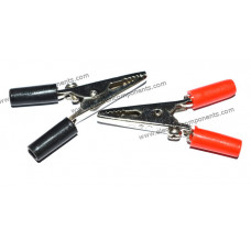 DC Crocodile Clips : CC153 - Pair (red/black) [High Quality]