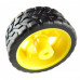 Wheels for BO motors - 65mm x 35mm robotic wheel (yellow)
