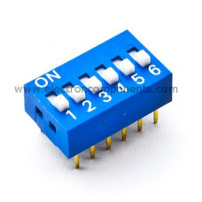 DIP Switch - 6 positions Slide Switch (Pitch:2.54mm)